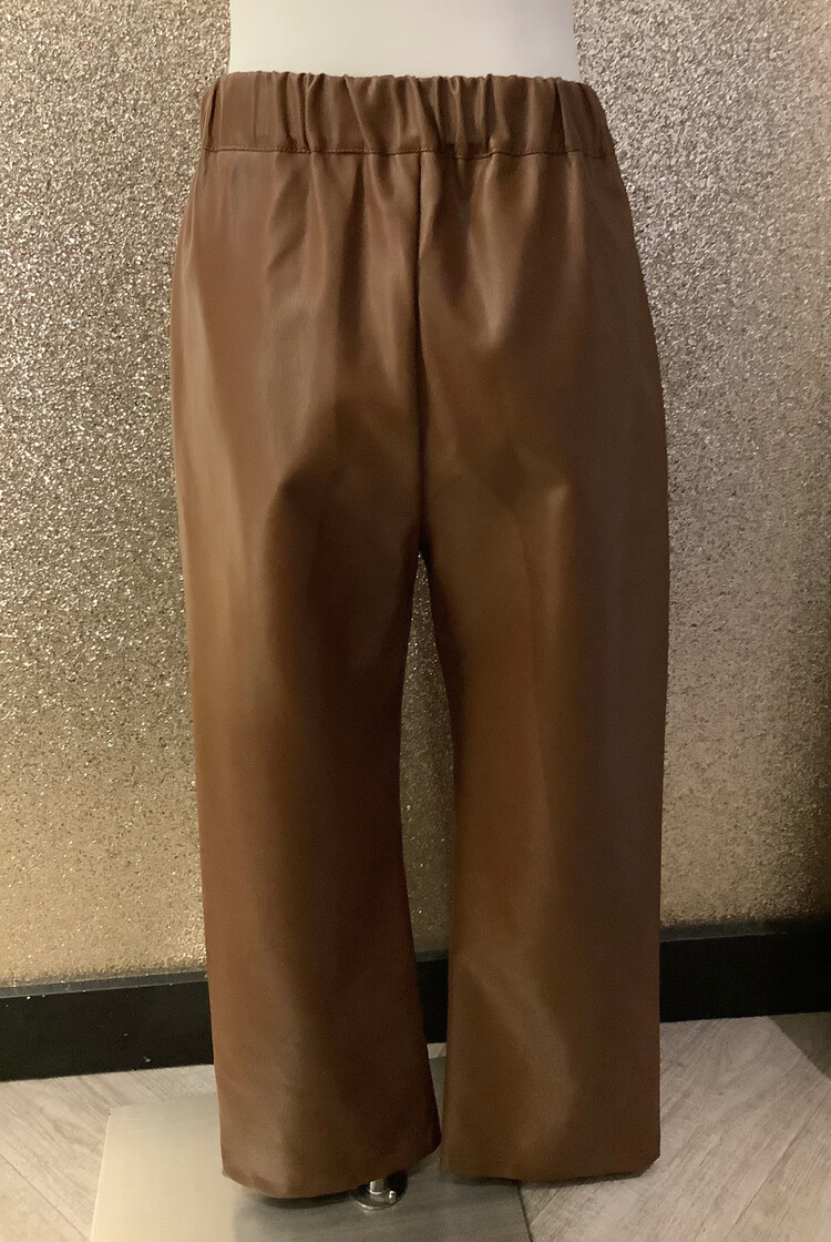 Chestnut Faux Leather Pant