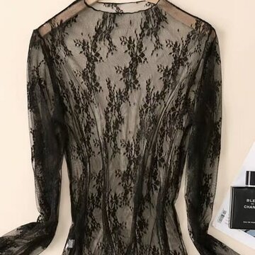 Lace Mesh Sheer Top