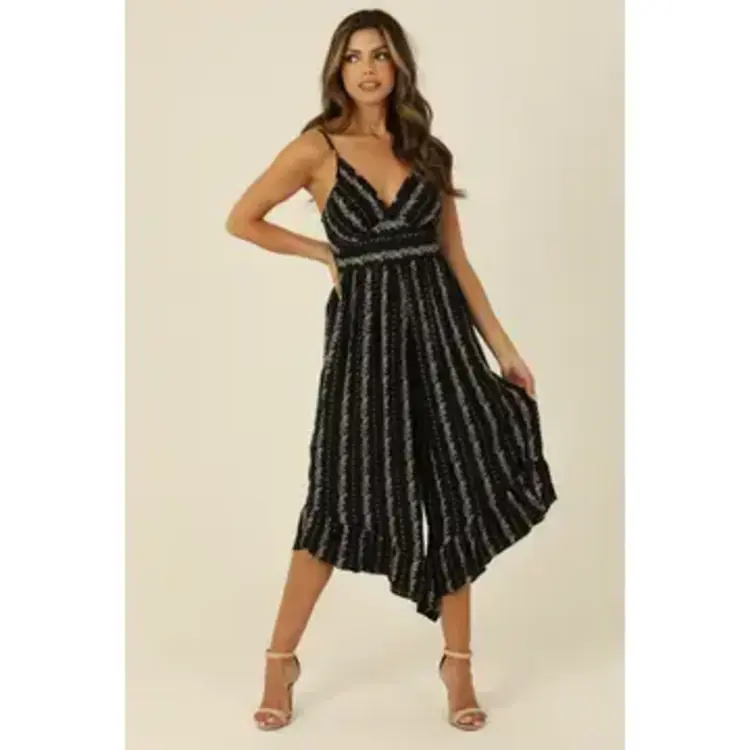 Flared Wide Leg Jumpsuit