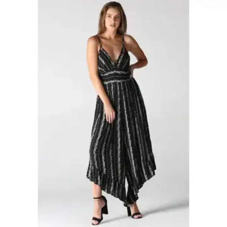 Flared Wide Leg Jumpsuit