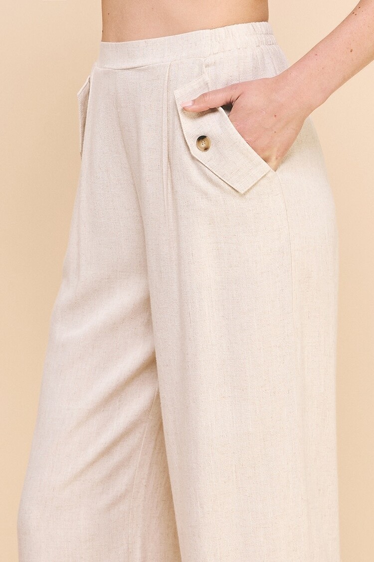 Soft Linen Pants w/Pockets