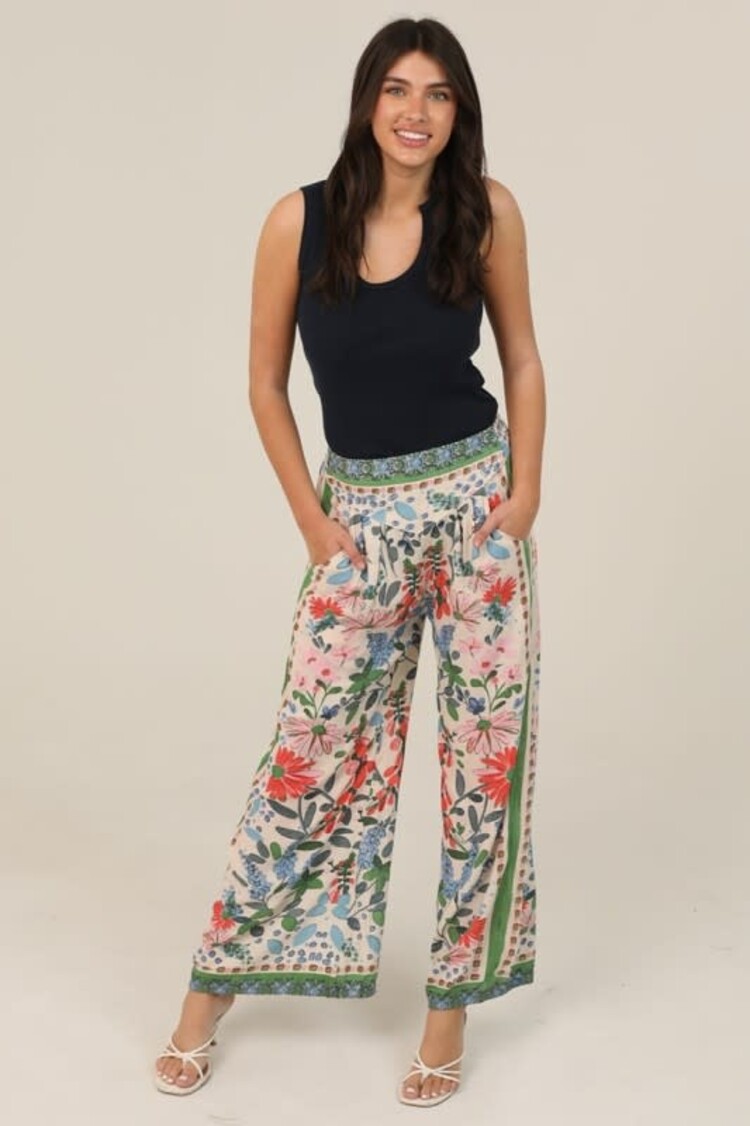 Floral Wide Leg Pants