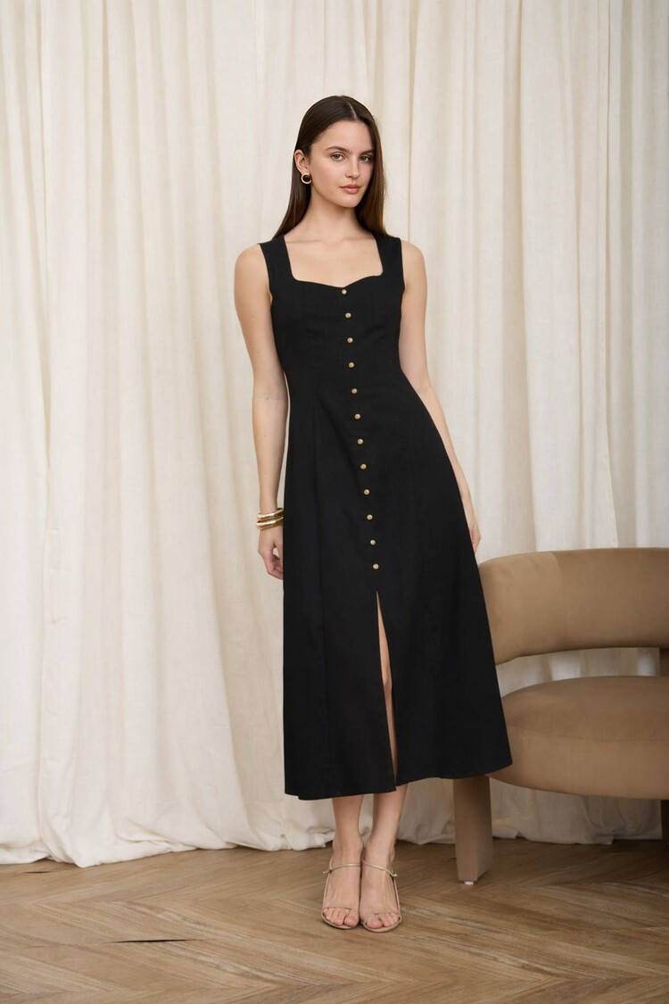 Button Down Midi Dress