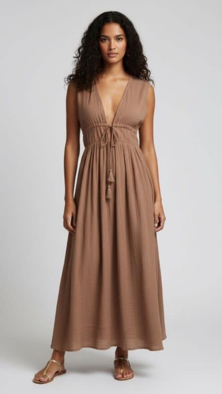 Karma Highway Cotton Gauze Maxi Dress