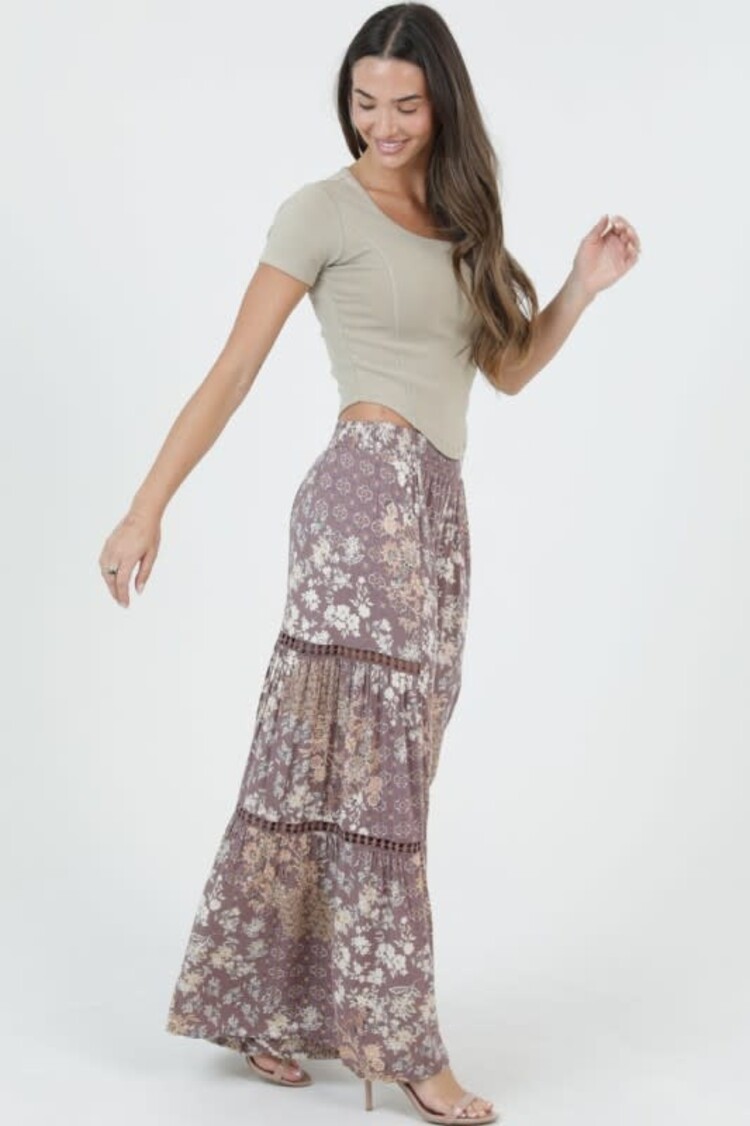 Wide Leg Floral Pants w/Inserts