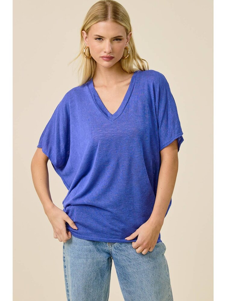 Lightweight V-Neck Dolman Top