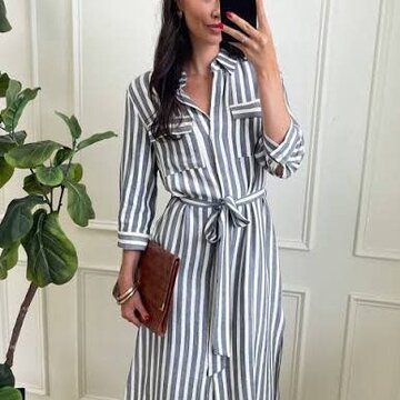 Long Sleeve Stripe Dress