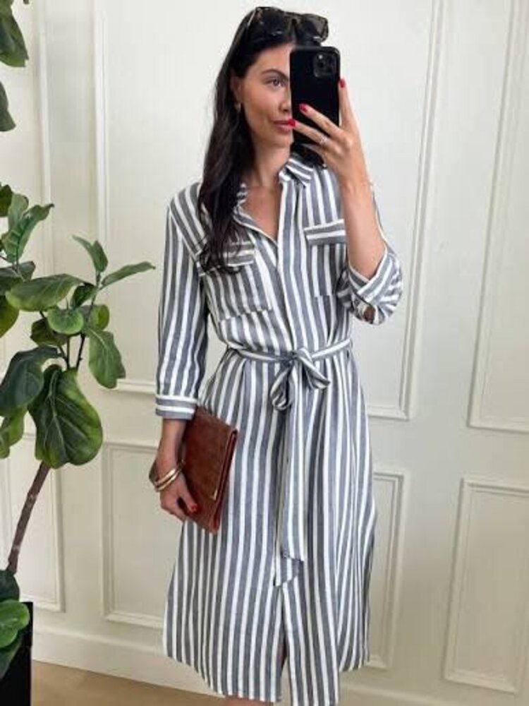 Long Sleeve Stripe Dress