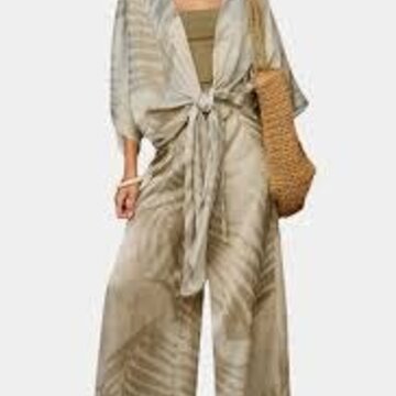 Palm Print Kimono