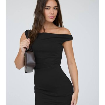 Off Shoulder Ruched Mini Dress