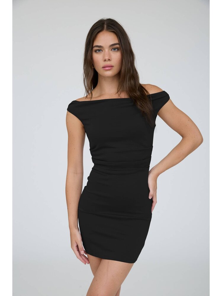 Off Shoulder Ruched Mini Dress