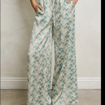 Printed Wide Leg Pants