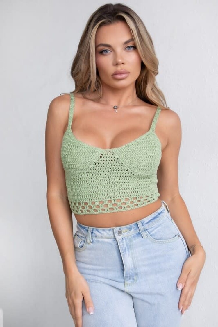 Back Lace Up Crochet Top
