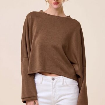 Oversized Scuba Crop Top