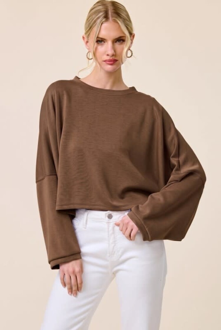 Oversized Scuba Crop Top