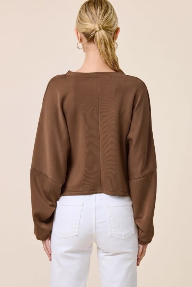 Oversized Scuba Crop Top
