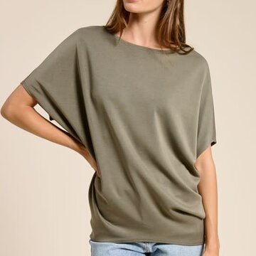 Short Sleeve Scuba Dolman Top