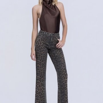 High Rise Slim Wide Denim