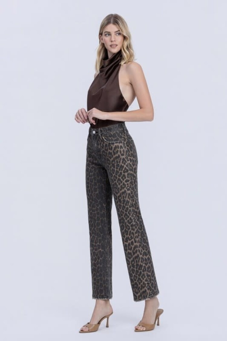 High Rise Slim Wide Denim