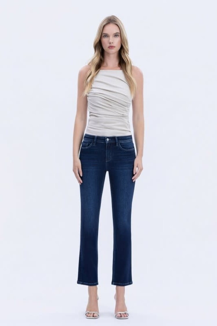 Mid Rise Ankle Slim Denim Pants