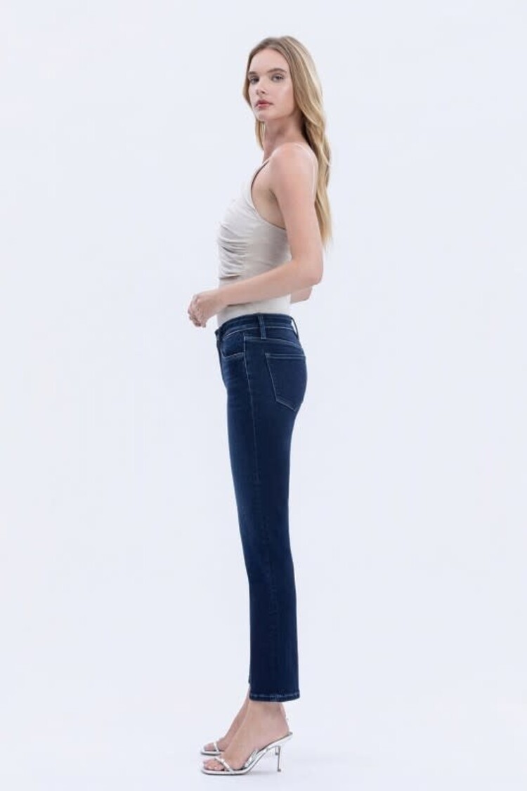 Mid Rise Ankle Slim Denim Pants