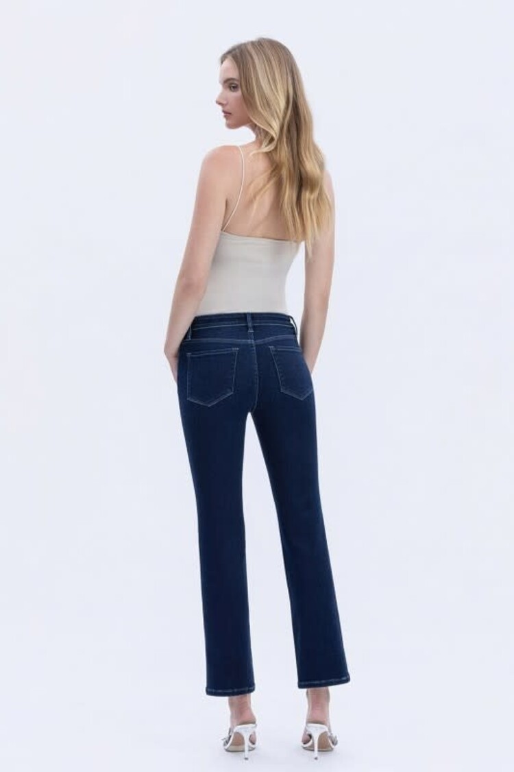 Mid Rise Ankle Slim Denim Pants
