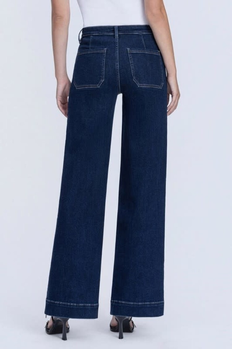 High Rise Wide Leg Denim Pants