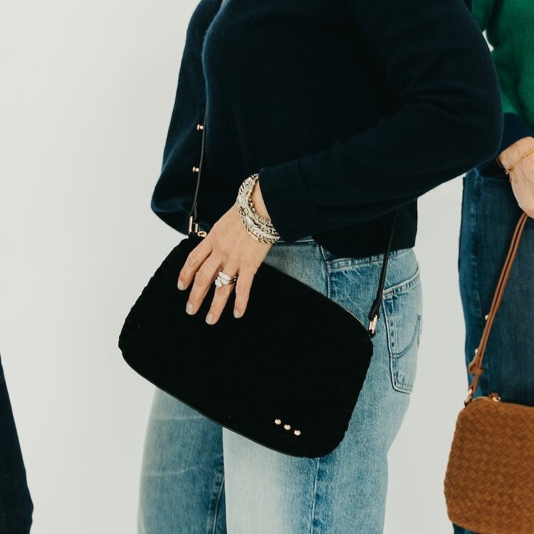 Pretty Simple Suede Hobo Shoulder Bag