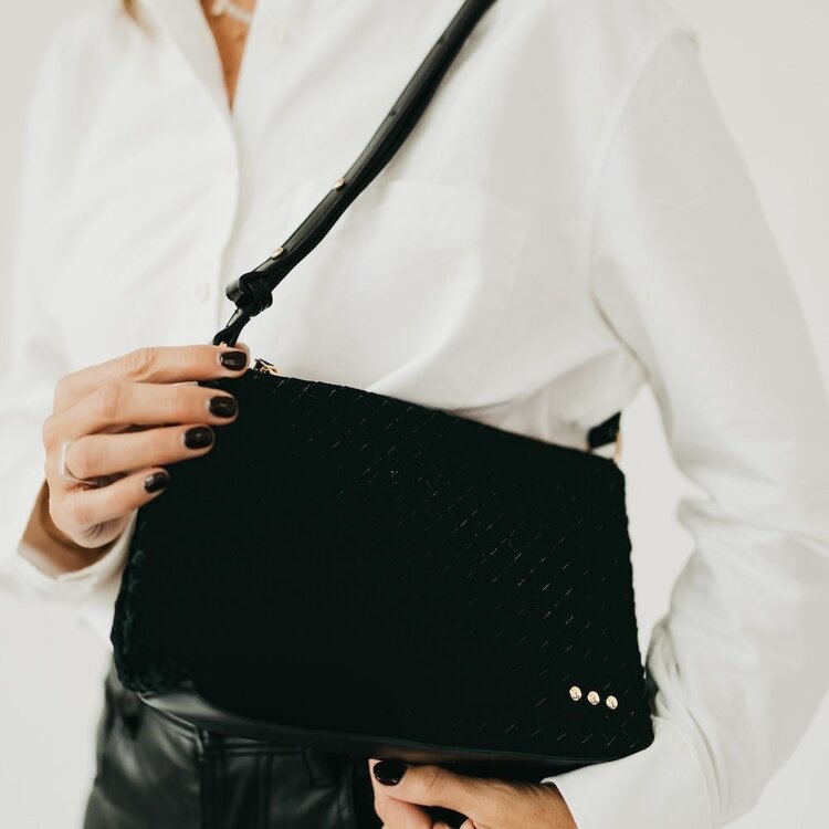 Pretty Simple Suede Hobo Shoulder Bag