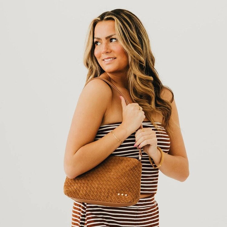 Pretty Simple Suede Hobo Shoulder Bag