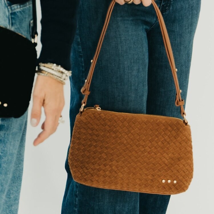 Pretty Simple Suede Hobo Shoulder Bag