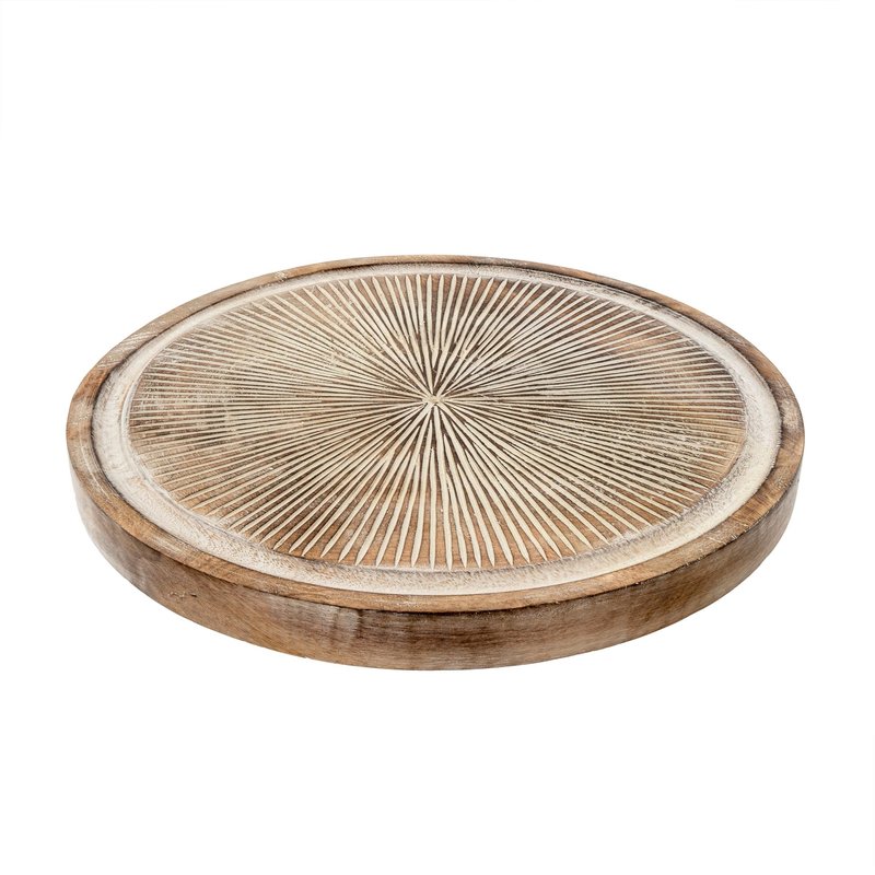 Brook Carved Tray Round