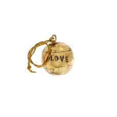 LOVE Ball Ornament S Gold