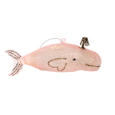 Whale Tale Ornament Pink
