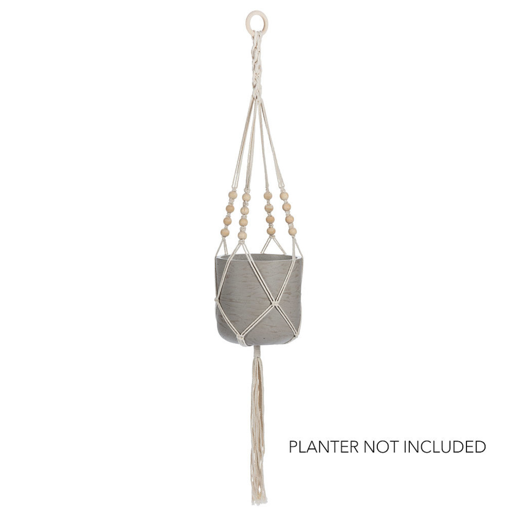 Planter Hanger with Tail & Beads