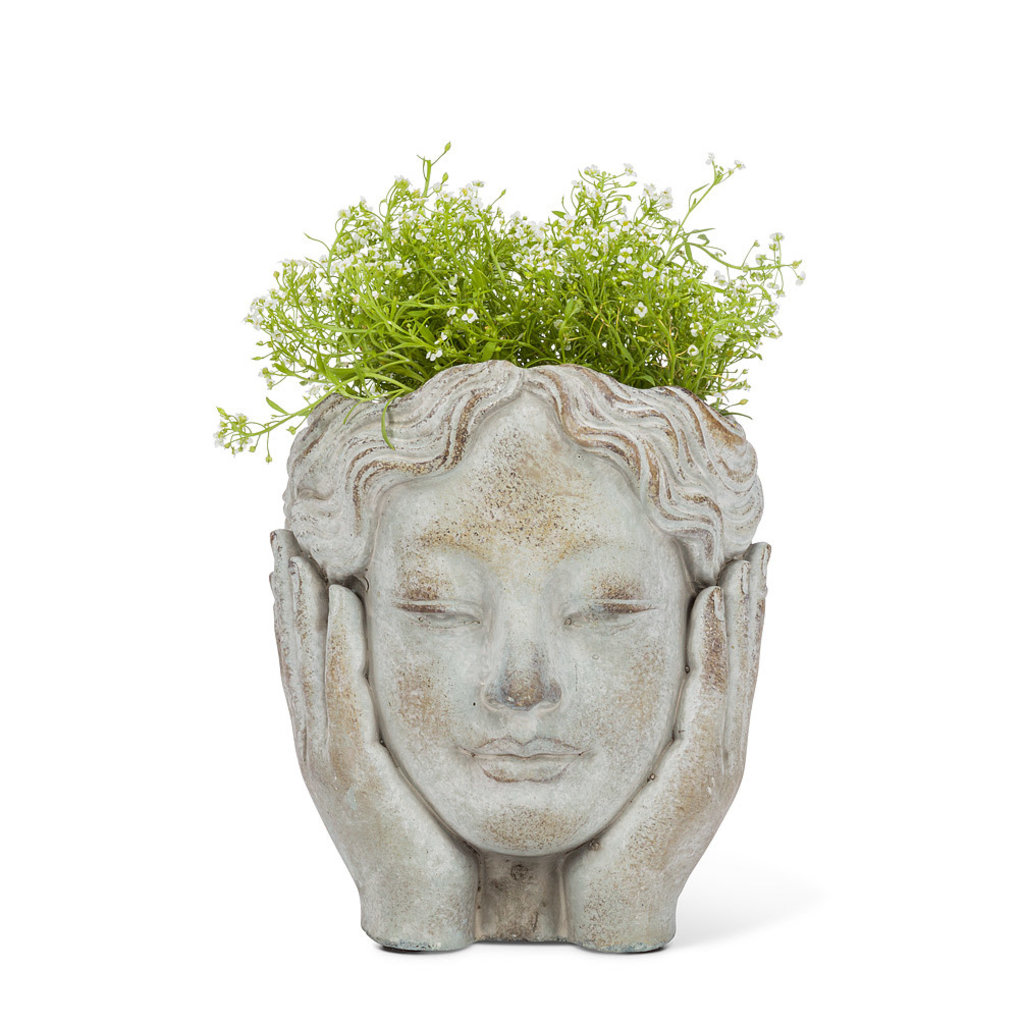 Small Head in Hands Planter