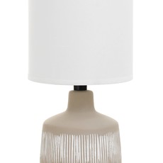 Ceramic Table Lamp with Etching