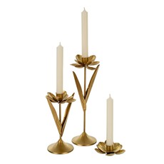 Bloom Candleholder Gold Lrg