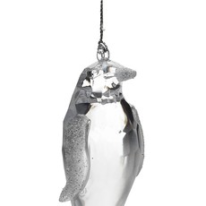 Clear Penguin Ornament 5"