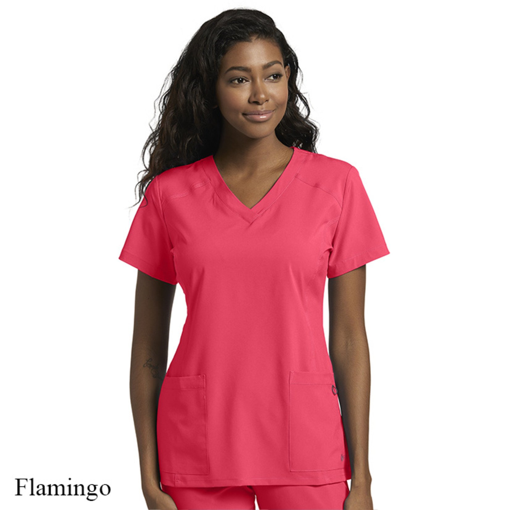 White Cross Racer Black Scrub Top - Order Online - Uniform Pros