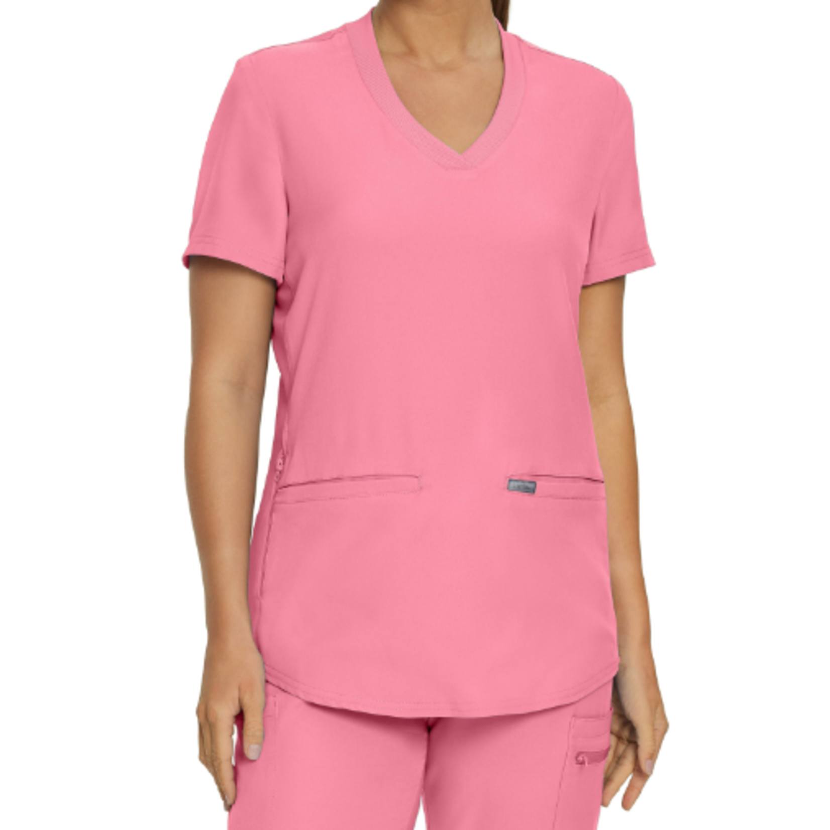 Landau Forward - Y-Neck Button Scrub Top