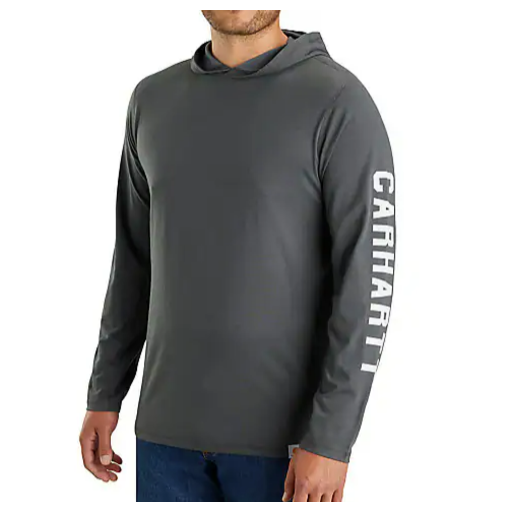 Carhartt Carhartt Force Long-Sleeve Hooded Logo Graphic T-Shirt 106654