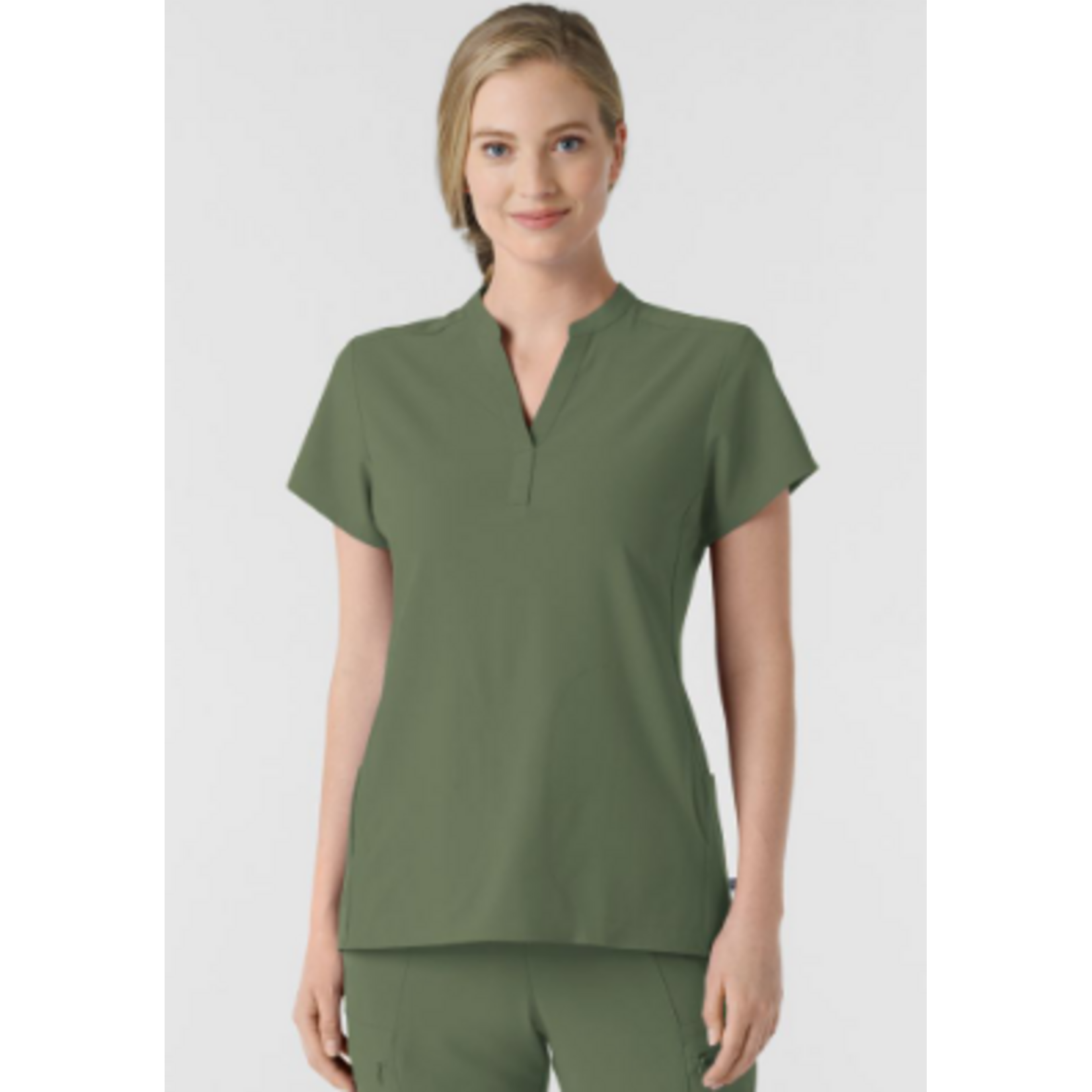 WINK WINK Mandarin Collar Scrub Top 6734