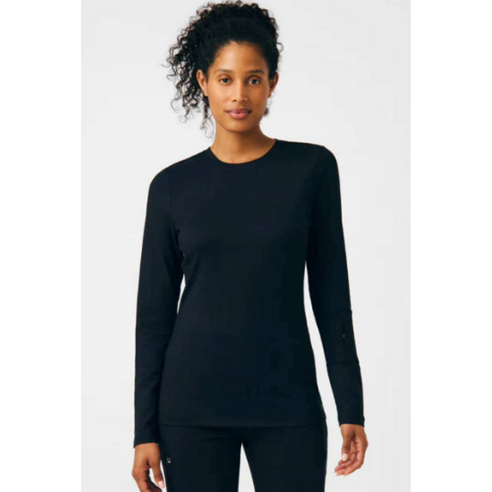 White Cross Fit WT130 L/S  Knit Scrub Top