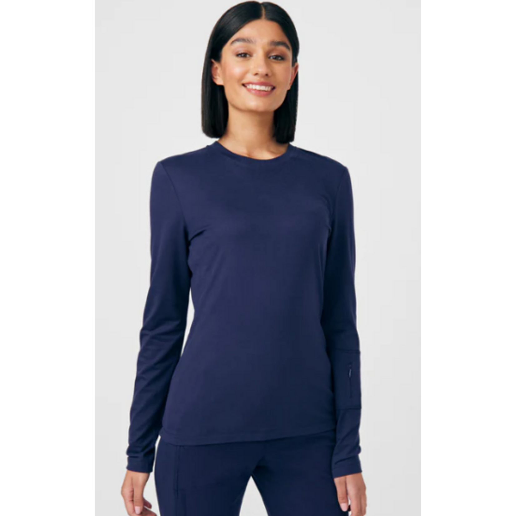 White Cross Fit WT130 L/S  Knit Scrub Top