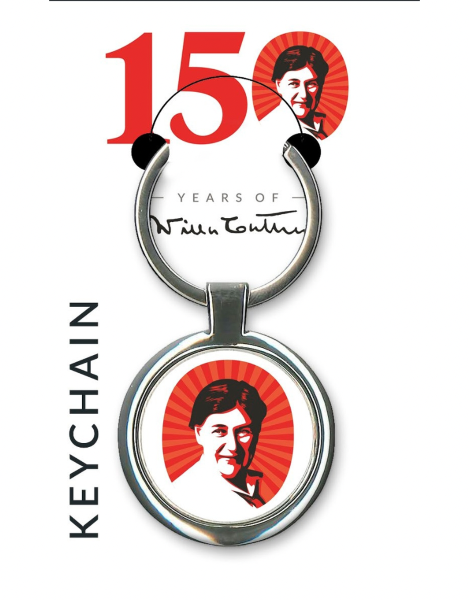 Willa Cather Portrait Keychain