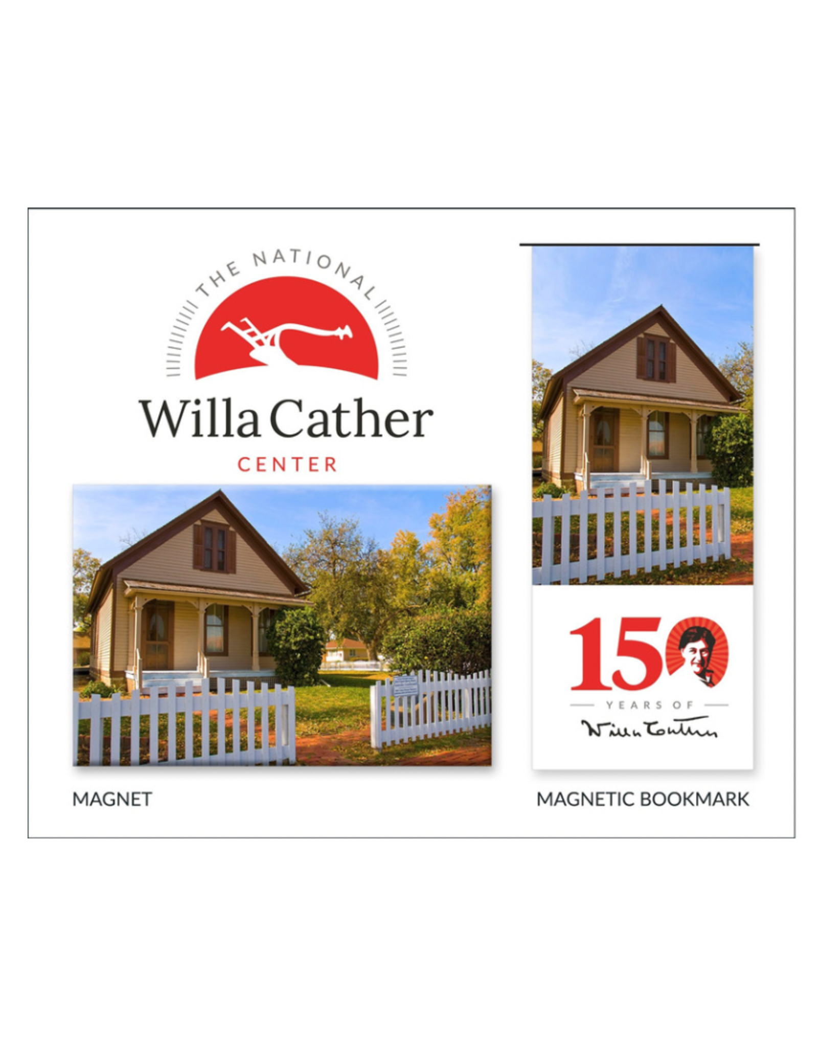 Willa Cather's Childhood Home Bookmark and Magnet Set