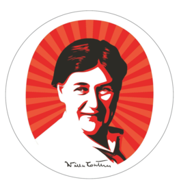 Willa Cather Portrait and Signature Sticker