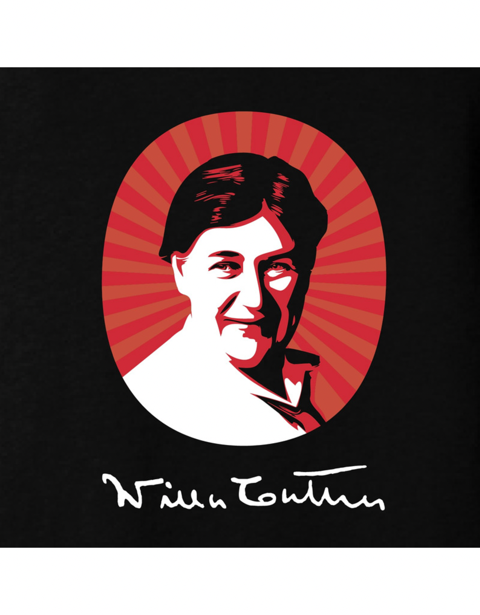 Willa Cather Portrait and Signature Logo T-Shirt