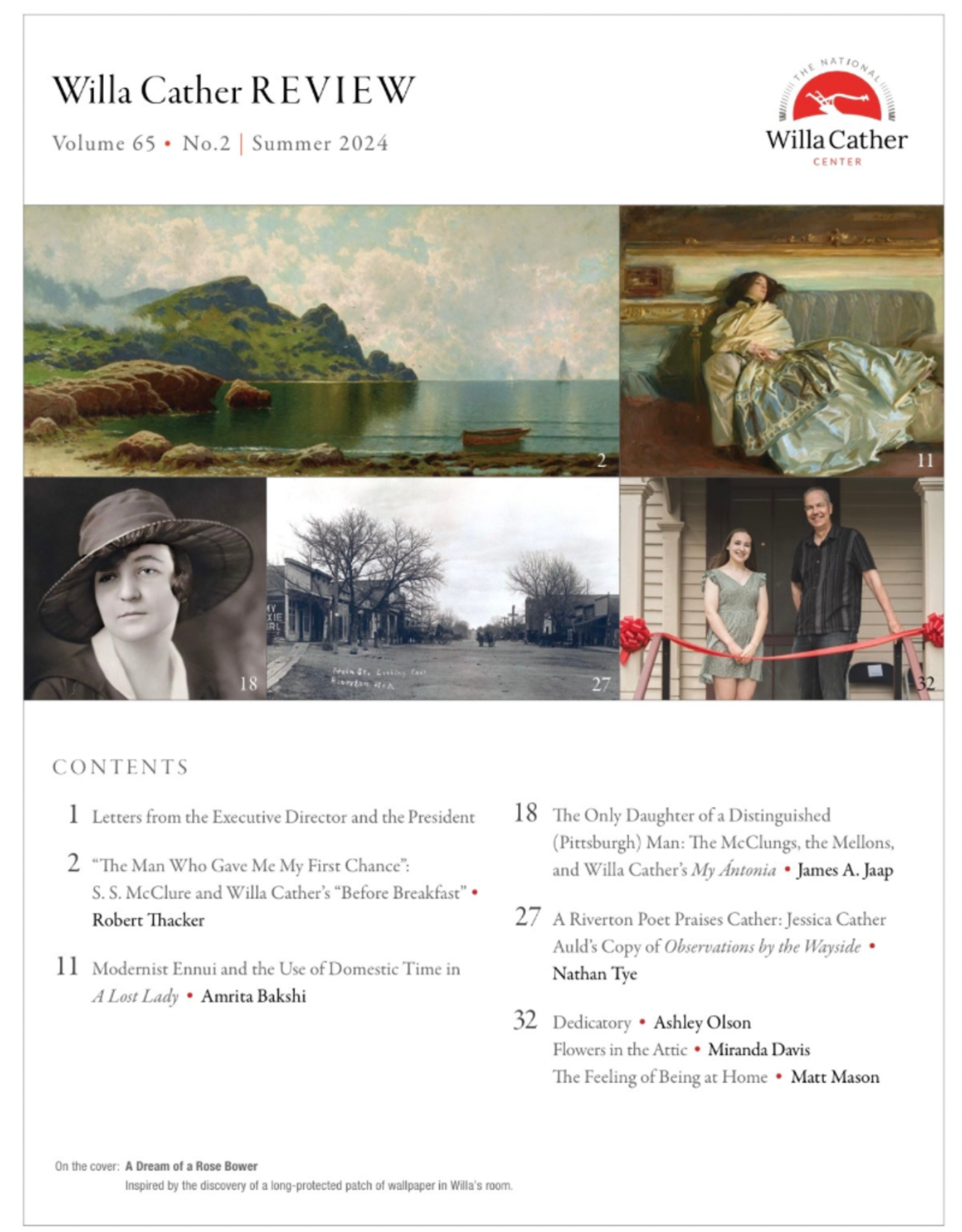 Willa Cather Review | 65.2|  Summer 2024